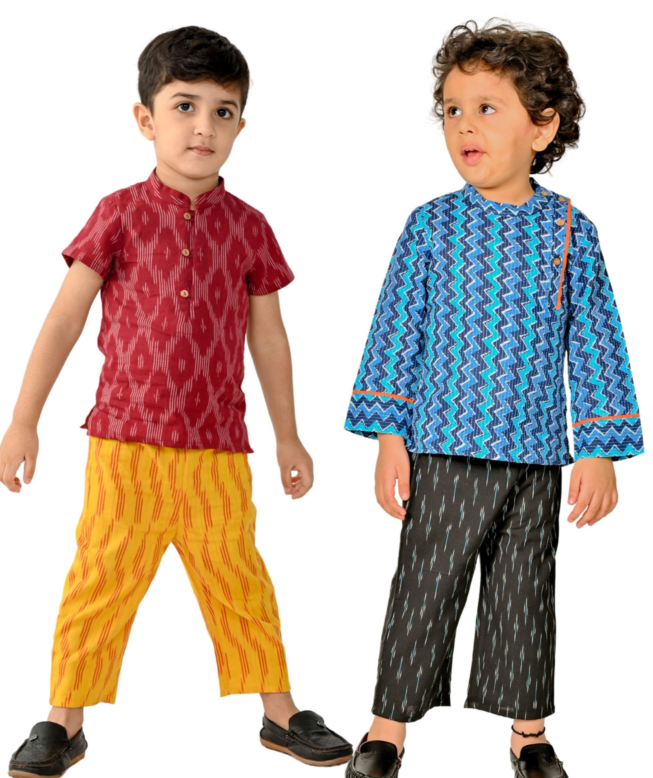 Kids Boys Clothes Baby Party Dress – Maroon:Yellow & Blue:Black
