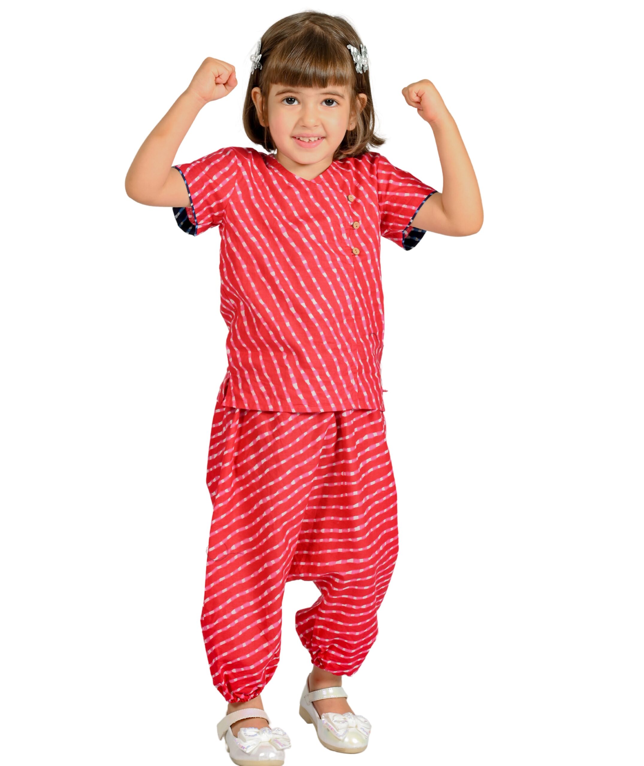 Baby Girls Cotton Top With Pant Pink Clothing Set